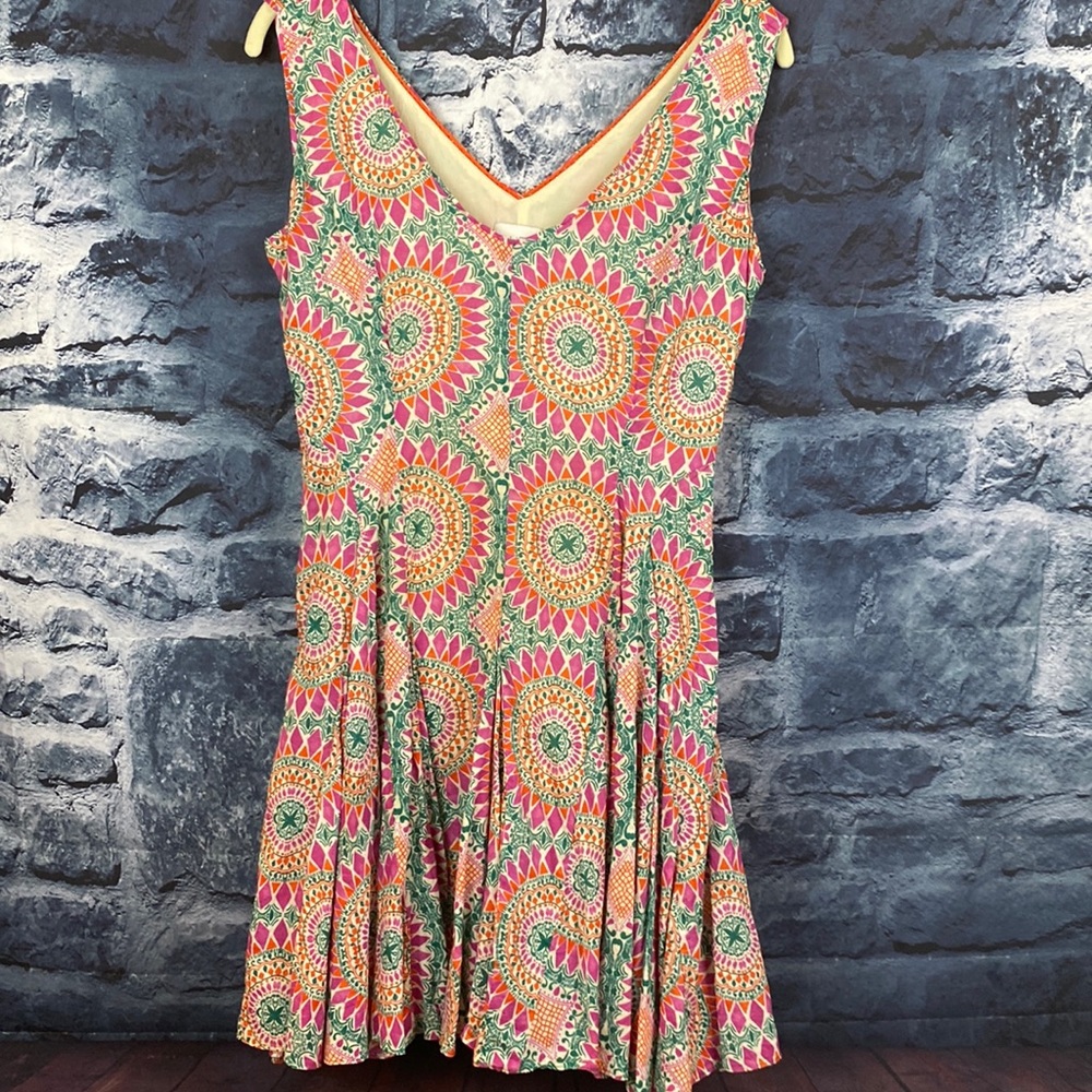 HD Floral Medallion Geometric Skater Dress